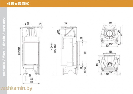 Austroflamm 45x68 K 2.0 Каминная топка