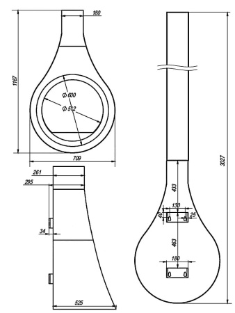 Подвесной камин ROUND