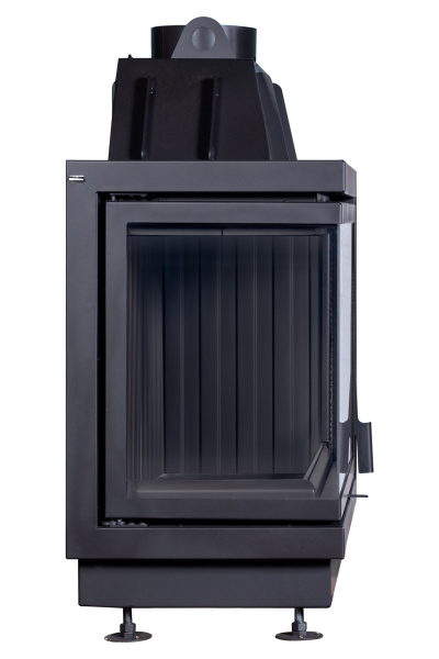 Каминная топка Экокамин Альфа 800 R/L два стекла правая/левая белый/черный шамот