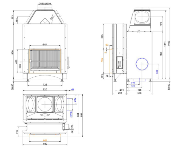 Urfeuer KuchenKamin 50/66 каминная топка 