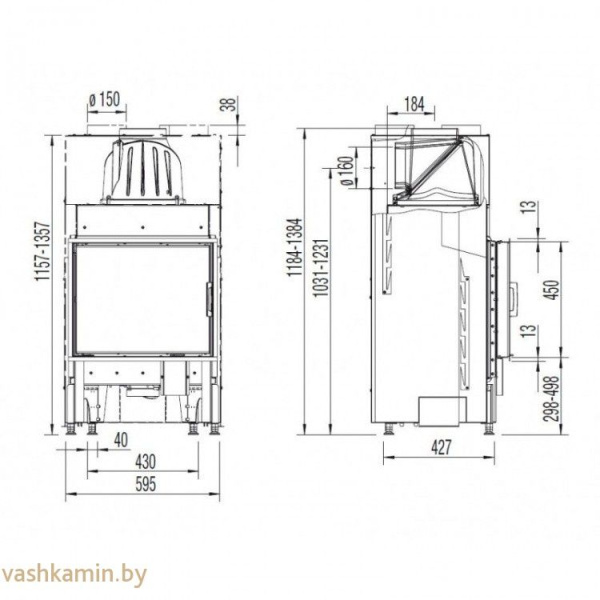 Austroflamm 55x45 K 2.0 Каминная топка
