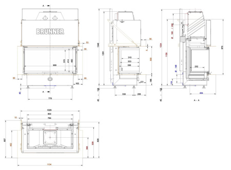 BKH PK 45-35-90-35 Brunner каминная топка Green
