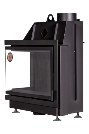 Каминная топка Экокамин Альфа 800 R/L два стекла правая/левая белый/черный шамот