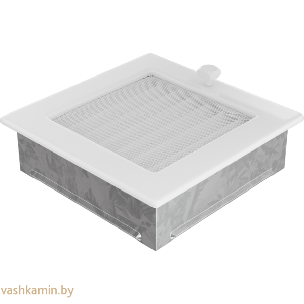 Белая  решетка с жалюзи вентиляционная