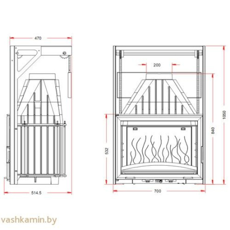 Каминная топка 700 Grande Vision DO