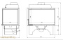 KFD ECO iLUX 90+ R/L Каминная топка угловая