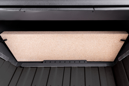 Топка АЛЬФА 800 белый/черный шамот