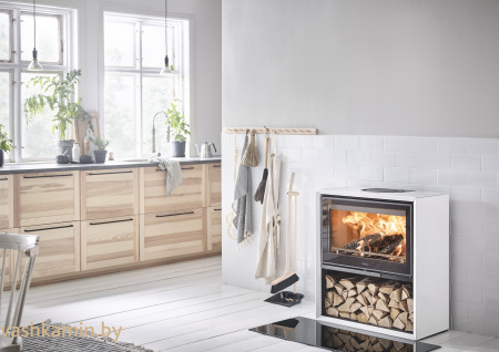 Contura 310G белая стеклянная дверь