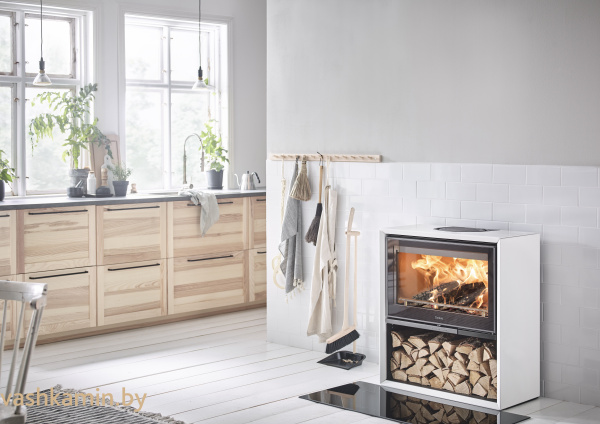 Contura 310G белая стеклянная дверь