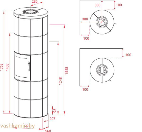 Печь-камин Lotus M4 Indian Night