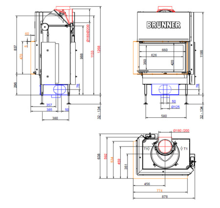 BKH ESK 42-66-42 STL Brunner каминная топка Green