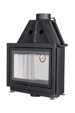 Топка АЛЬФА 800 белый/черный шамот