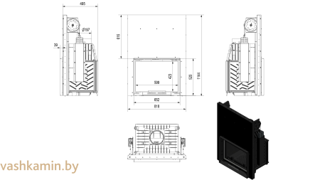 ZUZIA/G 16 Каминная топка Kratki