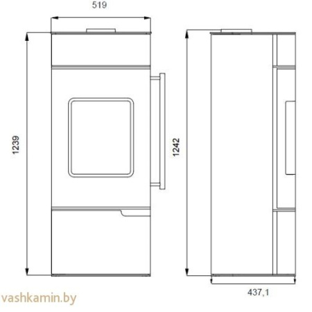 Печь камин  Skara Invicta