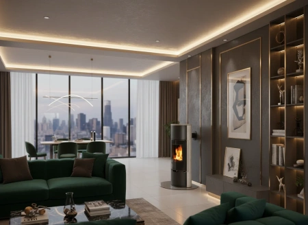 Печь-камин Ember E11 FG Serpentino