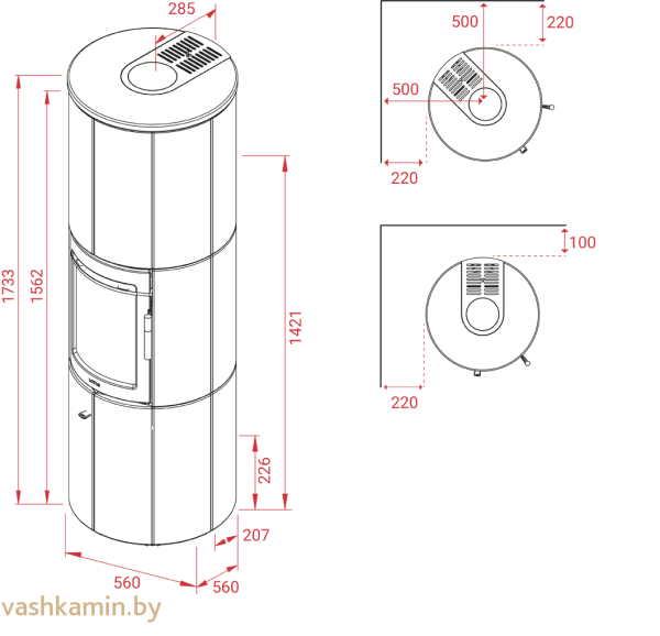 Печь-камин Lotus Maestro 1 Indian Night