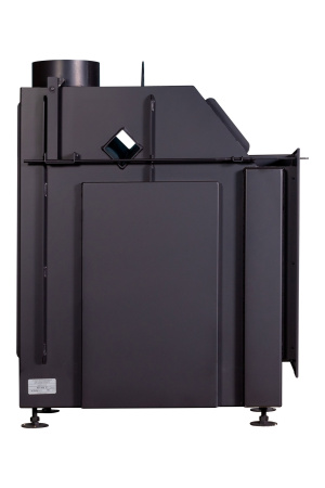 Каминная топка Экокамин Альфа 800 R/L два стекла правая/левая белый/черный шамот