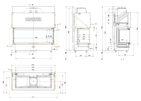 BKH PK 45-35-120-35 Brunner каминная топка Green