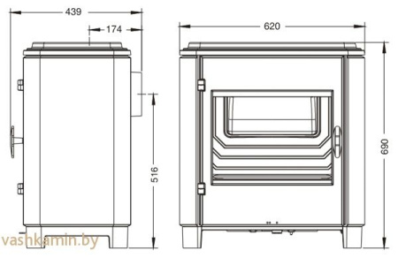 Печь-камин Carolo Invicta