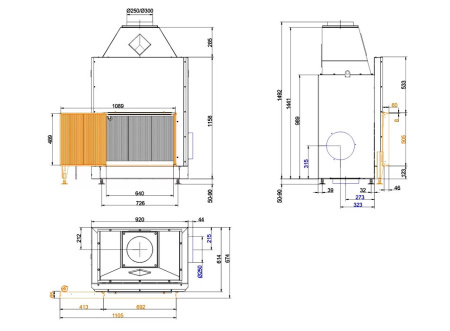 Urfeuer 50/66 Brunner каминная топка 