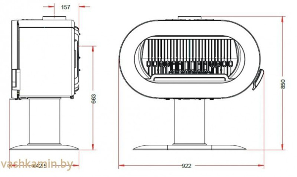 Печь-камин Fifty Эмаль Invicta