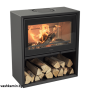 Contura 310G черная стеклянная дверь