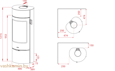 Печь-камин Lotus Prestige Magic 40