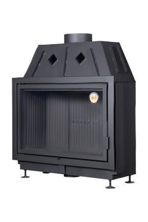 Топка АЛЬФА 1000 белый/черный шамот(подовая)