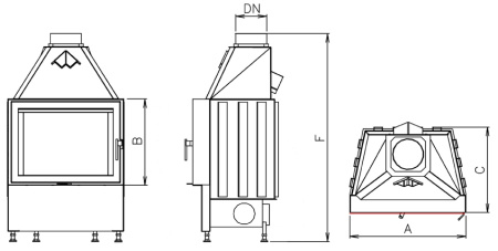 KOBOK Chopok L 78, LD 780*570 Каминная топка