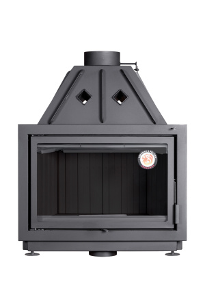 Топка АЛЬФА 800 белый/черный шамот