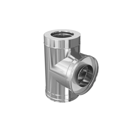 Сэндвич-тройник 90° (304/0,8мм + нерж.+ ceramics)