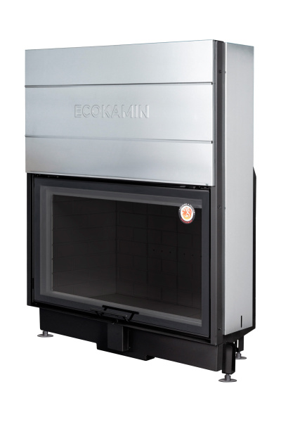 Топка ВЕГА 1000 подовое горение принтинг черный шамот футеровка под кирпич