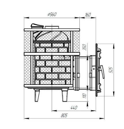 Банная печь ProMetall Атмосфера М сетка