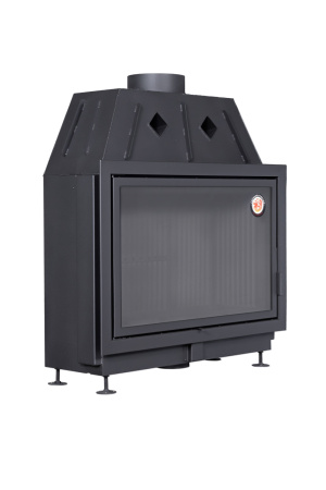 Топка АЛЬФА 1000 белый/черный шамот(подовая)