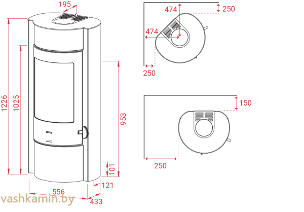 Печь-камин Lotus Prestige MST