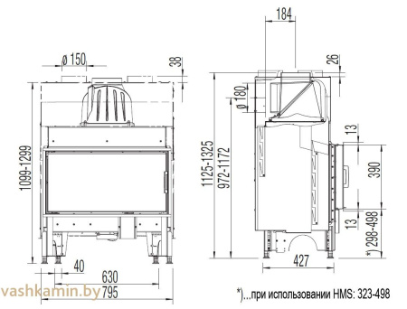 Austroflamm 75x39 S 2.0 Каминная топка