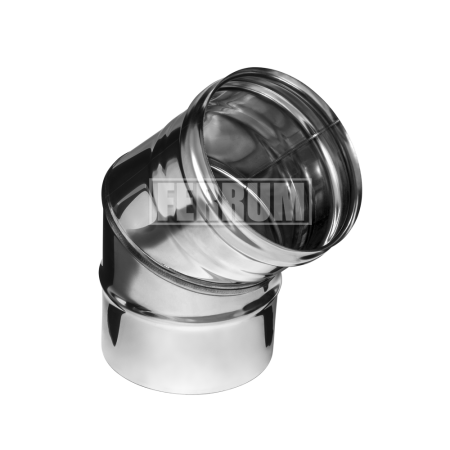 Колено угол 45° Ferrum HF (AISI 430 0,8 мм)