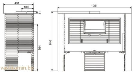 Печь камин Itaya Invicta