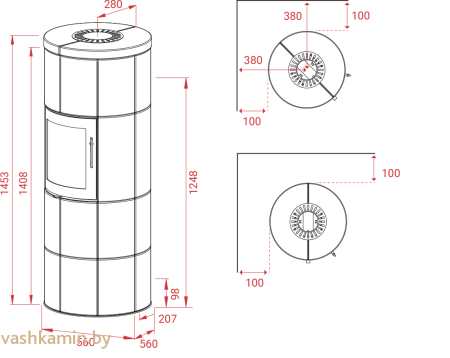 Печь-камин Lotus M-Jubilee стеатит