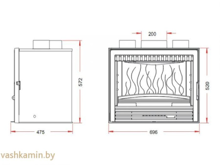 Каминная топка 700 compact 520 C