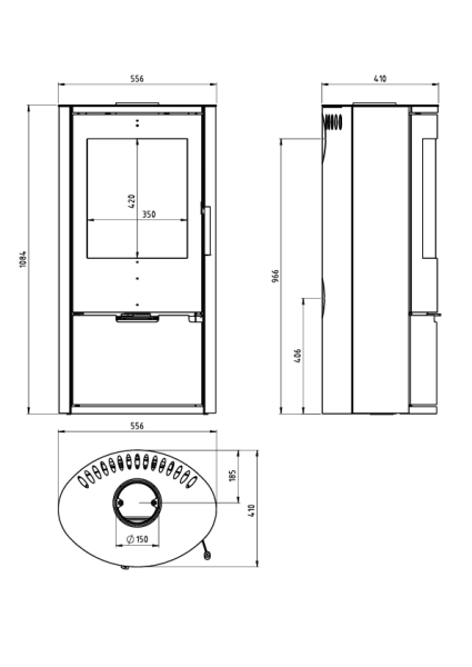 Печь-камин Ember E-14 Visočanski