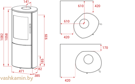 Печь-камин Lotus Mira 3