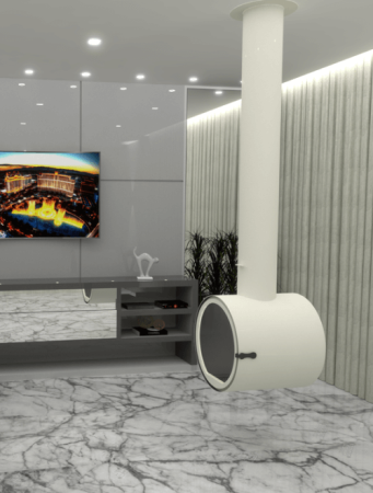 Подвесной камин двусторонний RING