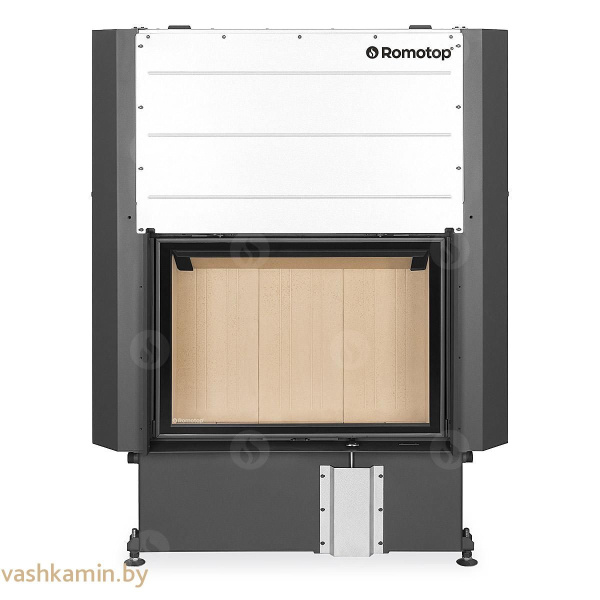 IMPRESSION 2G L 80.60.01 - каминная топка с белым шамотом подъемом и двойным остеклением