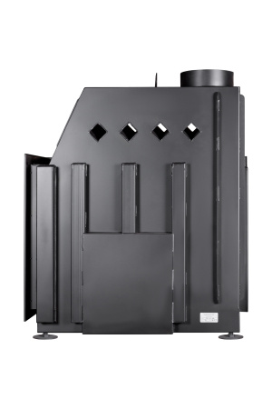 Каминная топка Экокамин Альфа 1000 R/L два стекла правая/левая белый/черный шамот