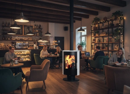 Печь-камин Ember E-16 Visočanski поворотная