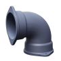 Отвод 90гр чугун ф115