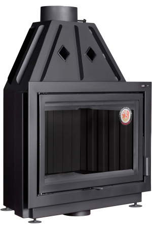 Топка АЛЬФА 800 белый/черный шамот