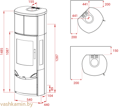 Печь-камин Lotus Prio M Indian Night
