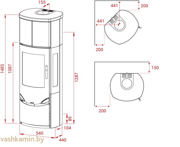 Печь-камин Lotus Prio M Indian Night